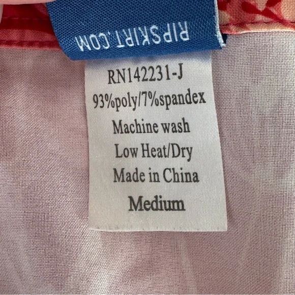 RIpSkirt Hawaii Orange and Red Wrap Skirt Size Medium - Picture 5 of 7